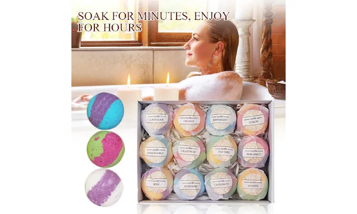 12 Piece Bath Bombs Gift Set