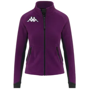 6CENTO 688N - Fleece - Jacket - Woman - VIOLET PURPLE SUNSET-BLACK