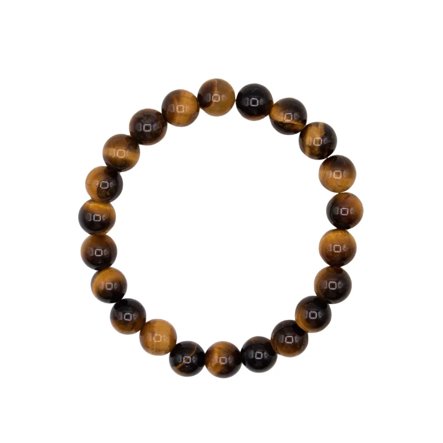 8mm Tiger's Eye Beaded Bracelet