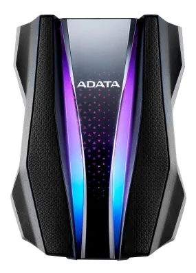 ADATA HD770G SHOCK-PROOF MILITARY GRADE TRIPLE-LAYER PROTECTION EXTERNAL HARD DRIVE W/ RGB LIGHTING 1TB (BLACK)