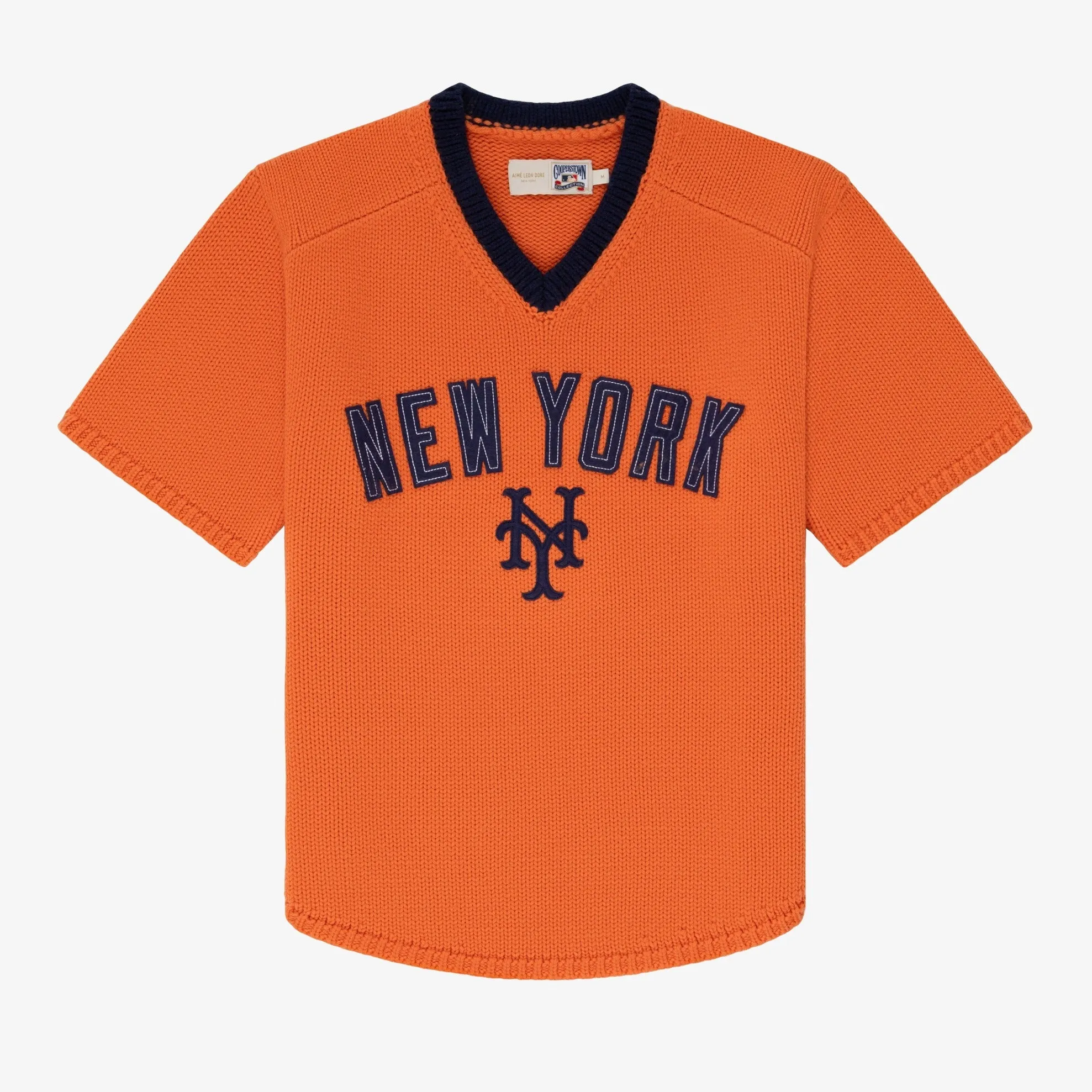 ALD / New York Mets Short-Sleeve Knit  Sweater