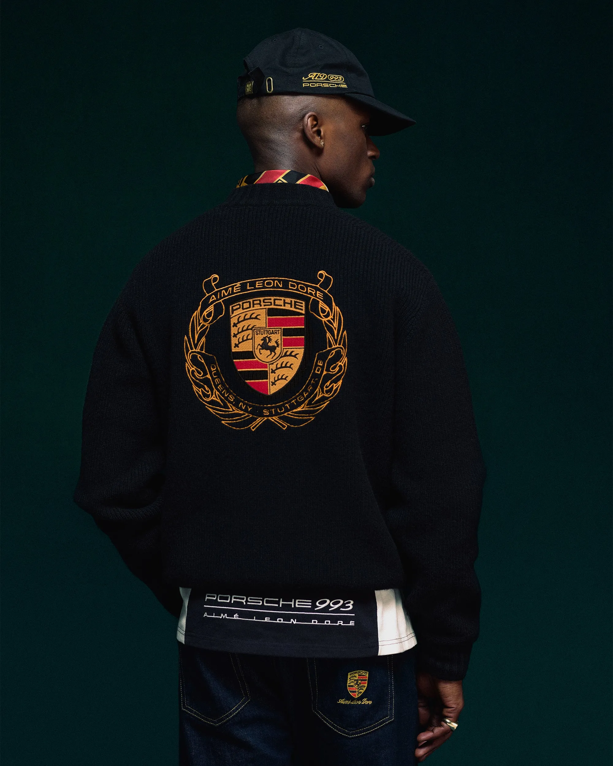 ALD / Porsche 993 Turbo Wreath Full-Zip Sweater