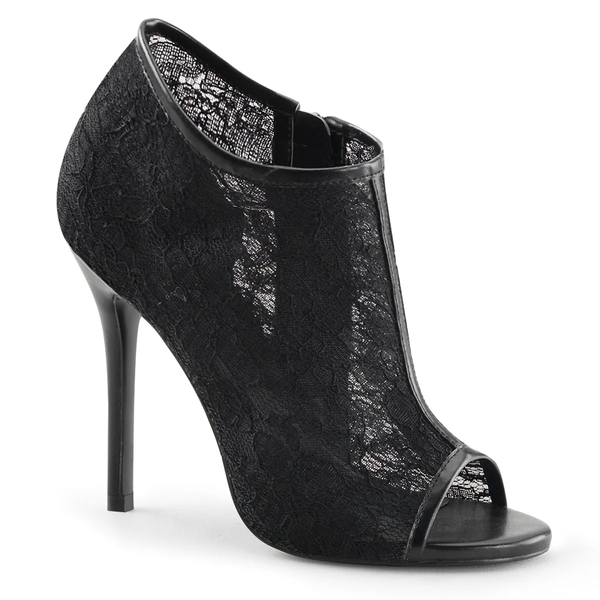 AMUSE-56 Fabulicious Shoes Lace Overlay High Heel Sexy Bootie