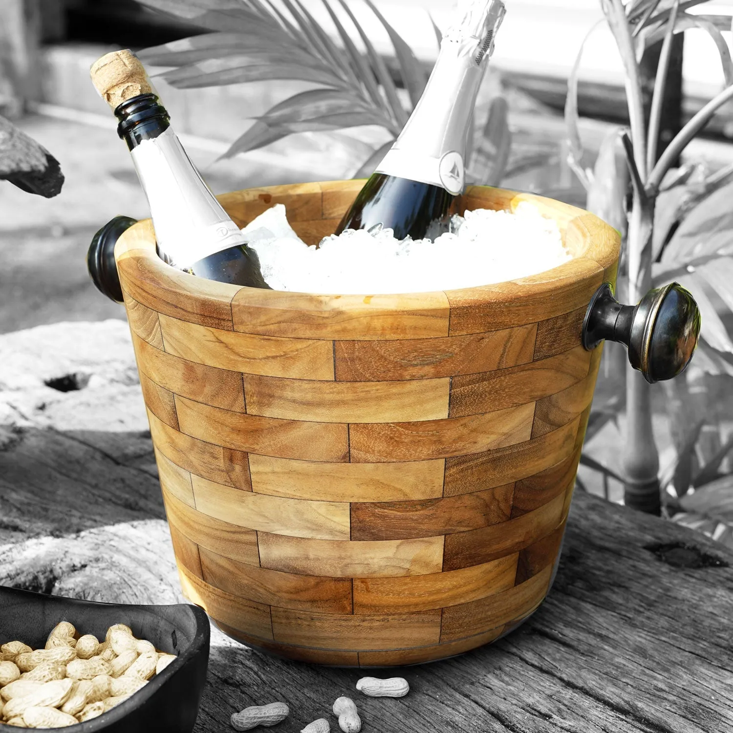 Angelia Teak Wine/Champagne Ice bucket