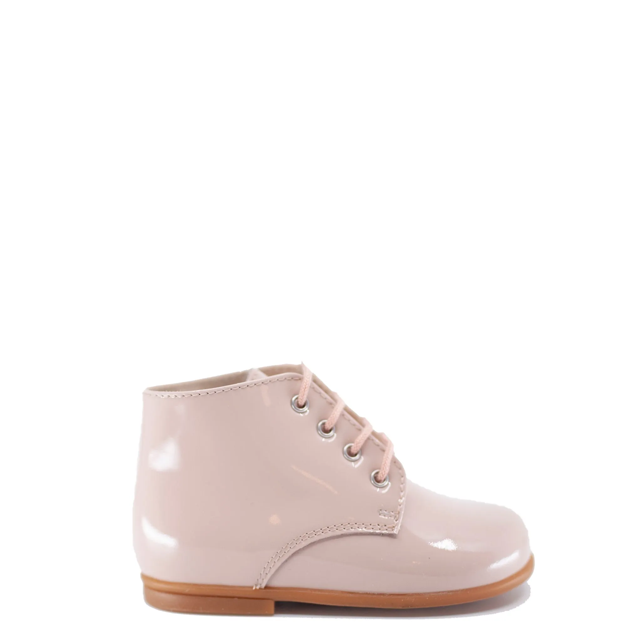 Beberlis Blush Patent Baby Bootie