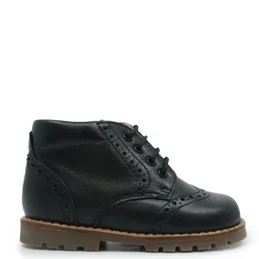 Beberlis Navy Wingtip Chunky Bootie