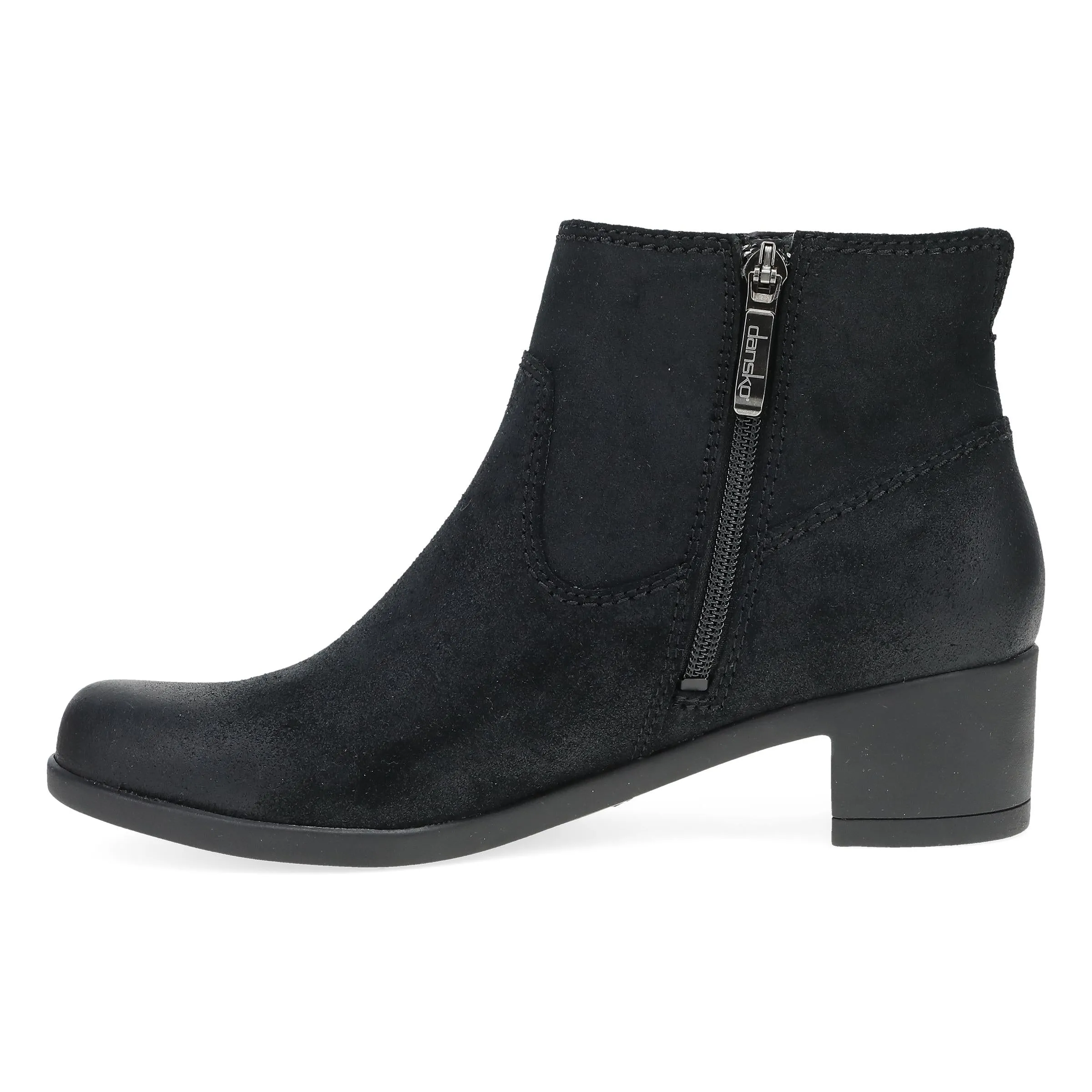 Carmella Black Burnished Suede