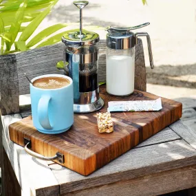 Celery End Grain Teak Cutting Board/Coffee Server