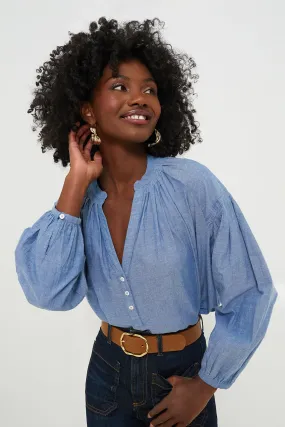 Chambray Nipoa Button Blouse