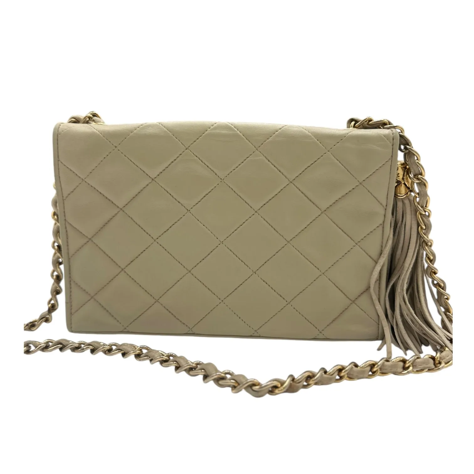 CHANEL Lambskin CC in Diamonds Tassel Bag