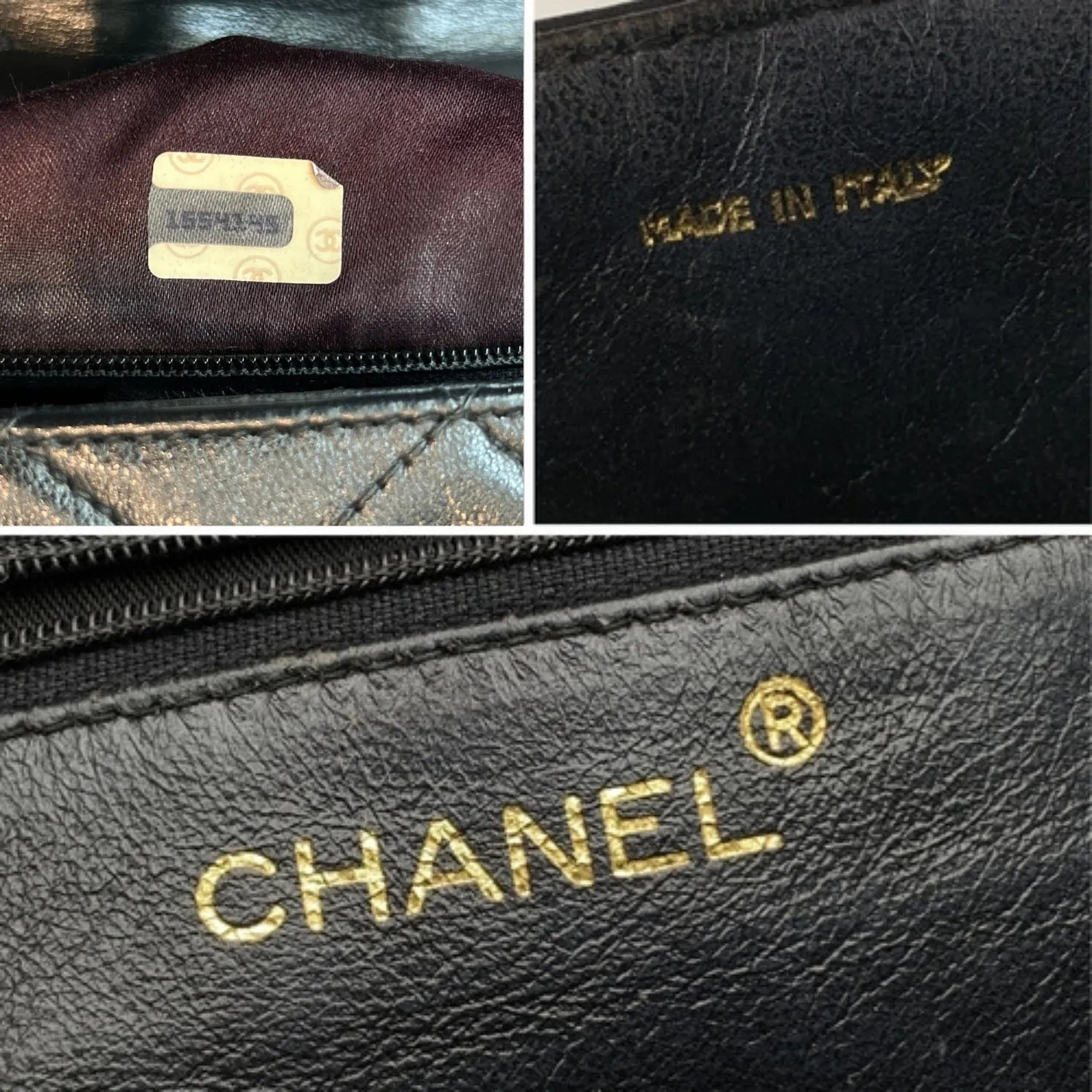 Chanel Vintage Dark Blue Quilted Leather Logo Tassel Shoulder Bag