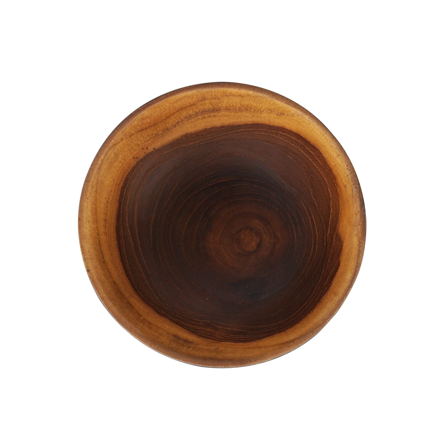 Chico Teak Bowl with Black Exterior