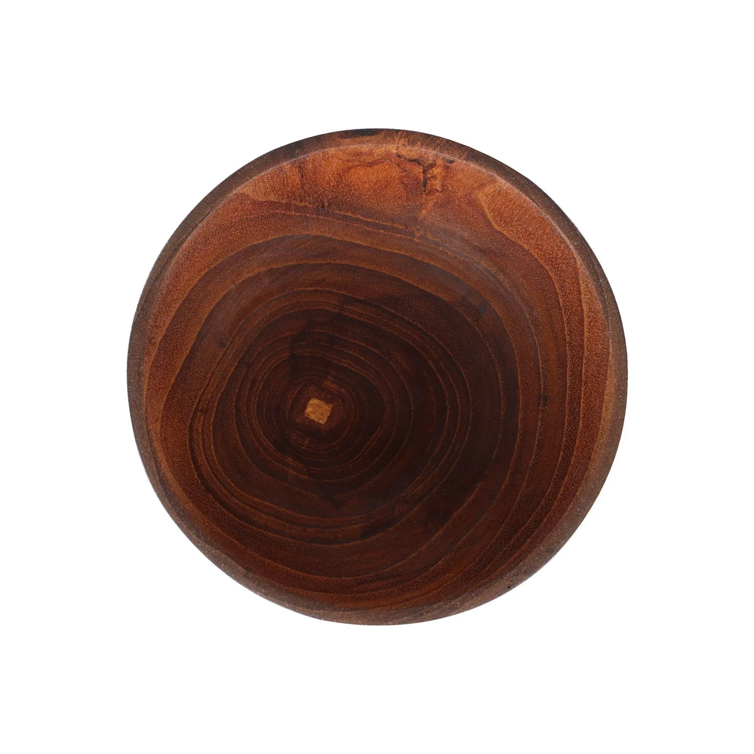 Chico Teak Bowl with White Exterior