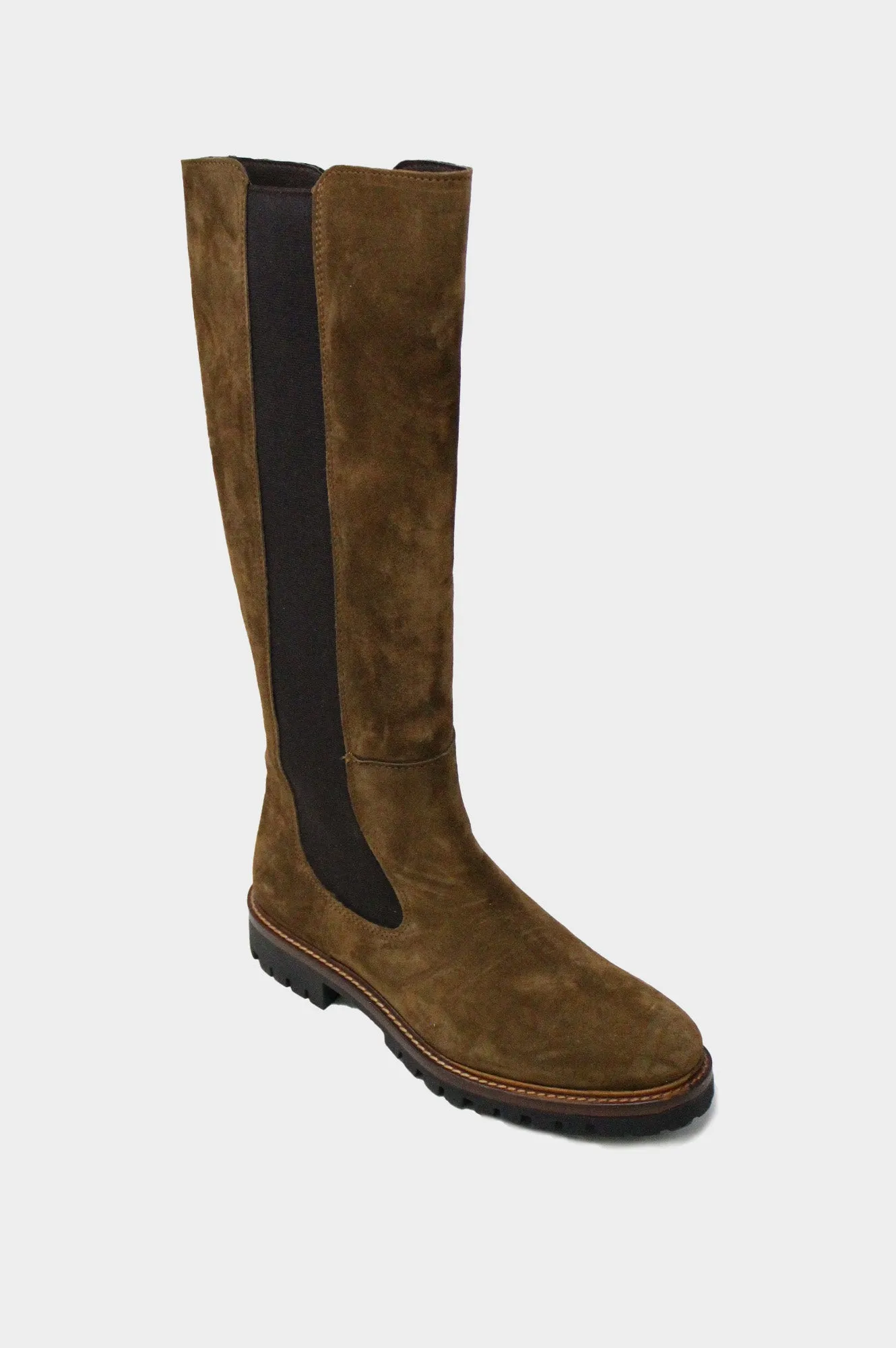 Chunky Sole Knee-High Boots | Brown