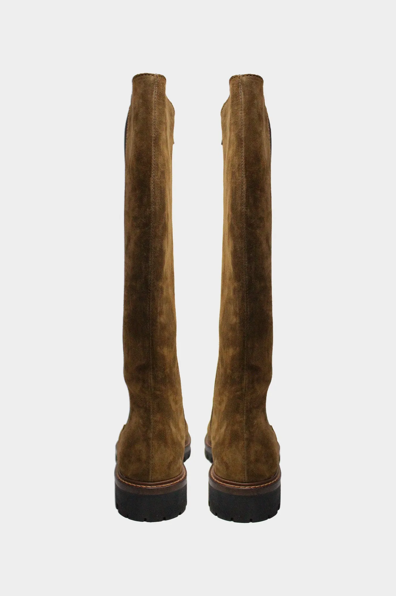 Chunky Sole Knee-High Boots | Brown