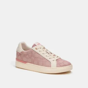 Coach Outlet Clip Low Top In Signature Jacquard