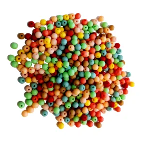 Colored Plastic Round Beads Ideal for Jewelry designing, Craft Making or Decor - 11739 ( 6mm , 8mm )