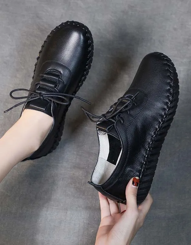 Comfortable Leather Soft Sole Lace-up Shoes