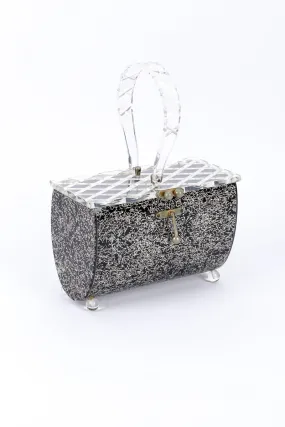 Confetti Glitter Lucite Box Bag