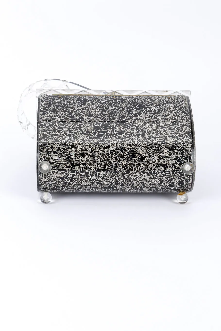 Confetti Glitter Lucite Box Bag