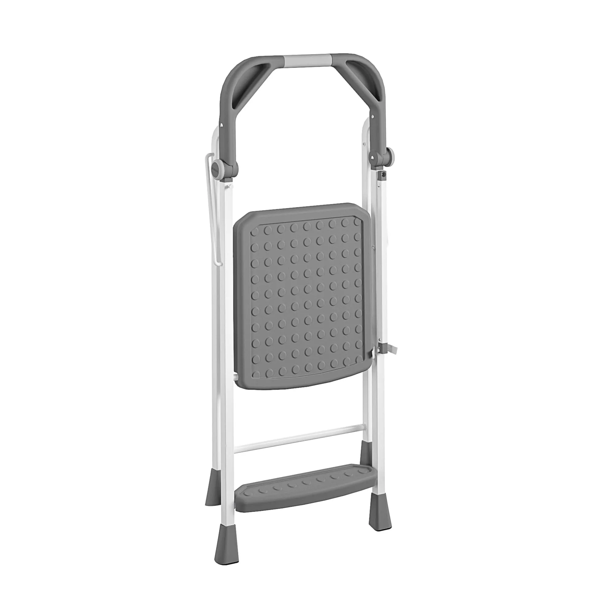 COSCO 2-Step Kitchen Stepper Adult Folding Step Stool, Kids Folding Stepper, Grey