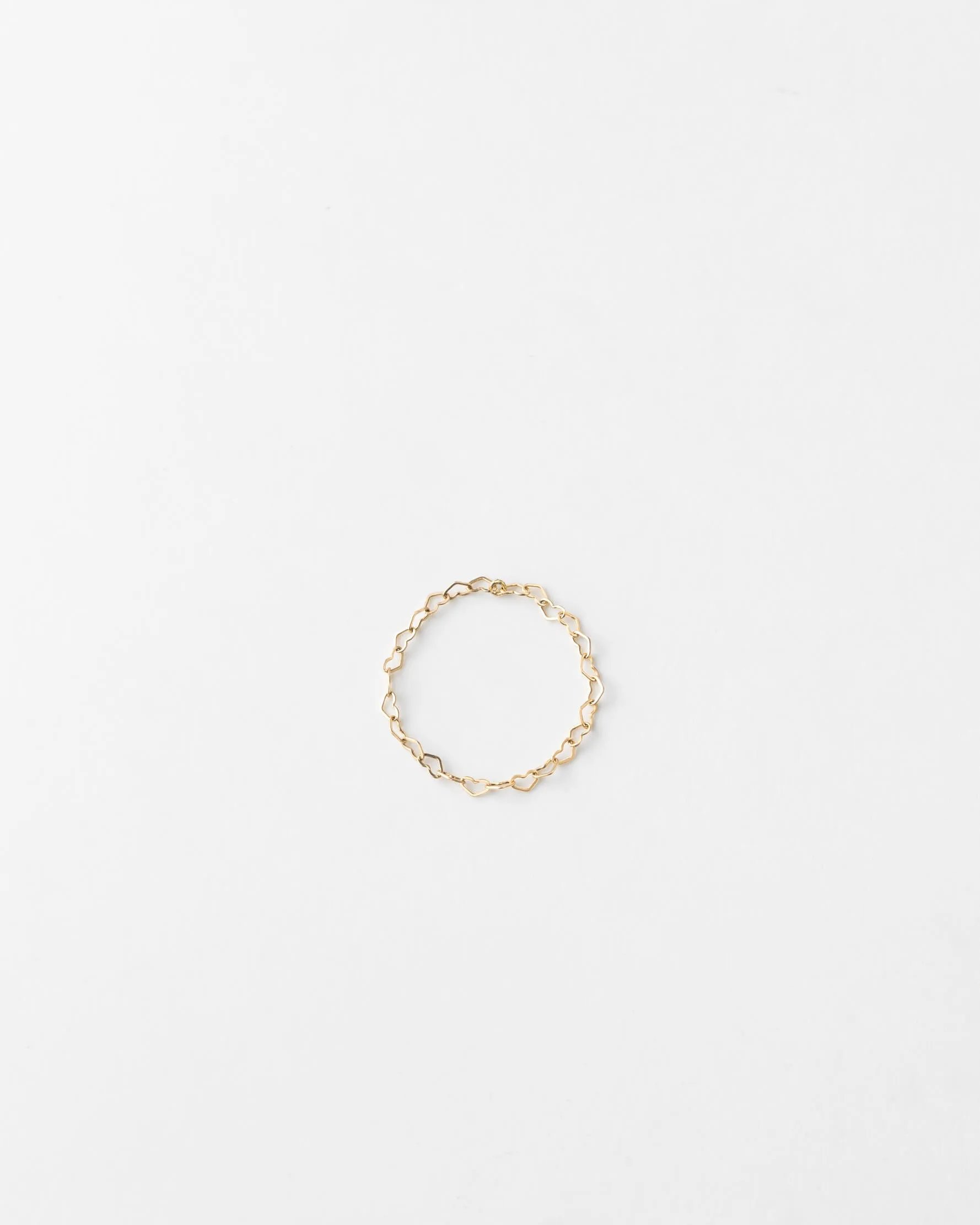 Dainty Heart Chain Ring