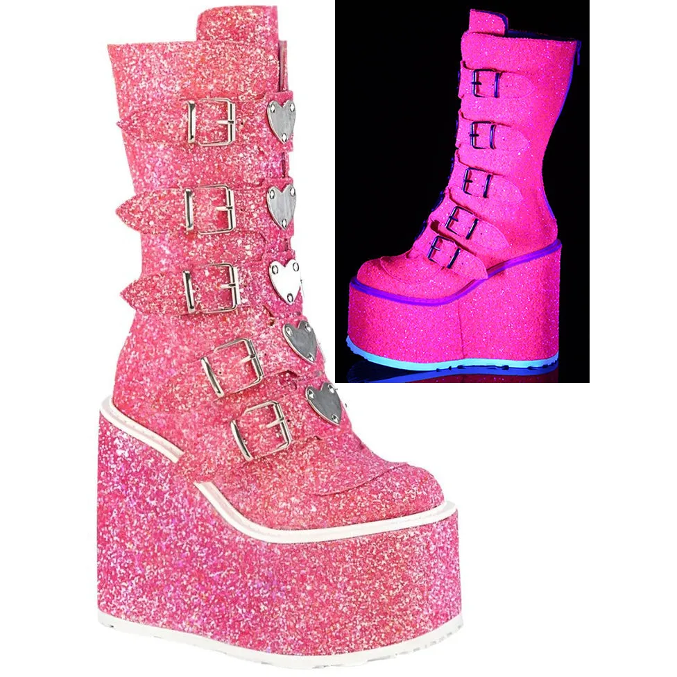 DemoniaCult SWING 230G Boots Pink