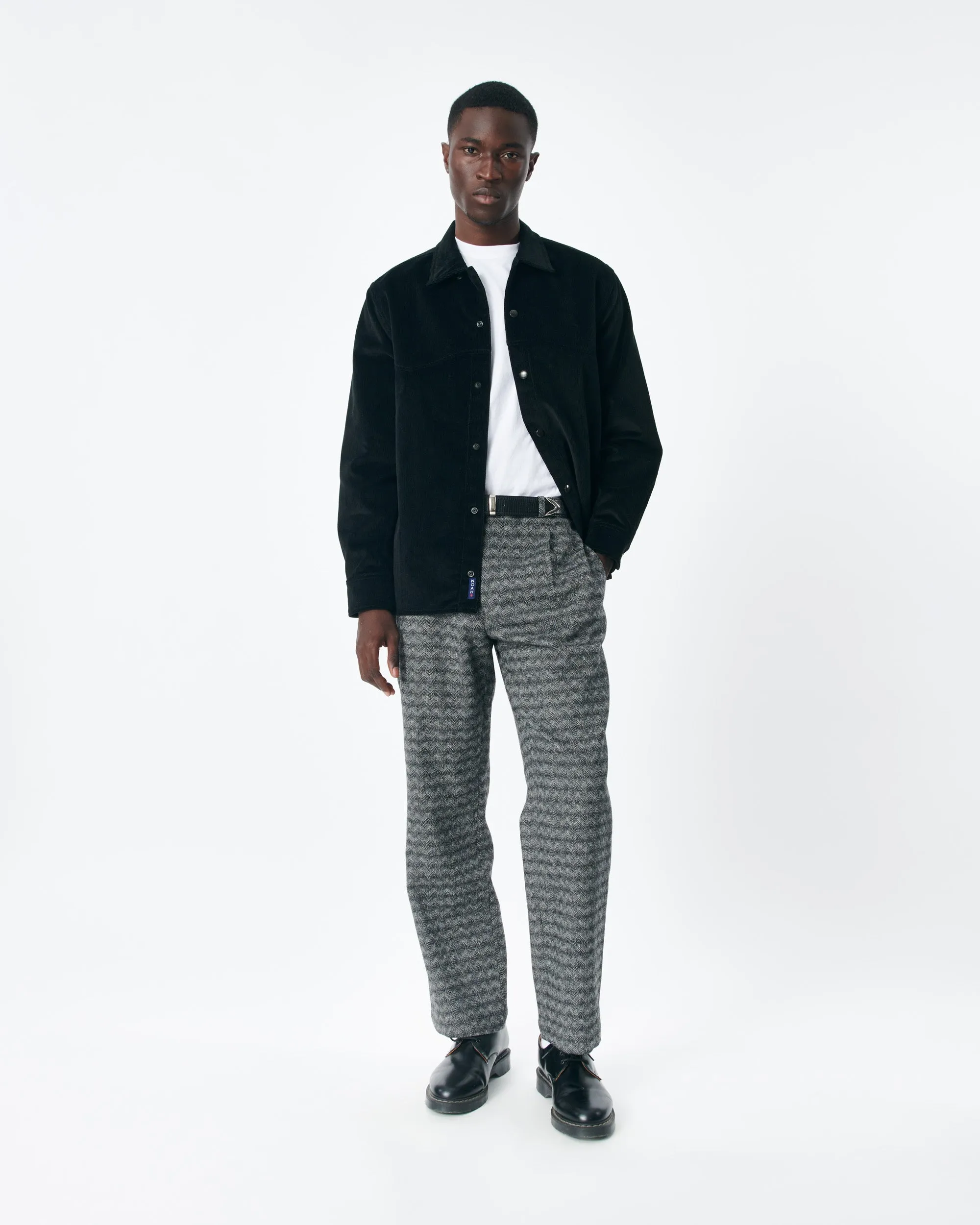 Double-Pleat Wool Trouser