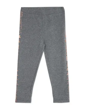 Elasticized Waist Heathered Leggings