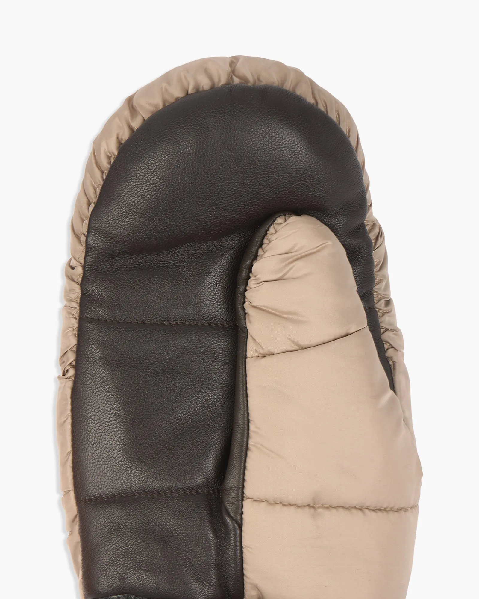 Elmer Caterpillar Sheepskin Palm Mittens - Beige