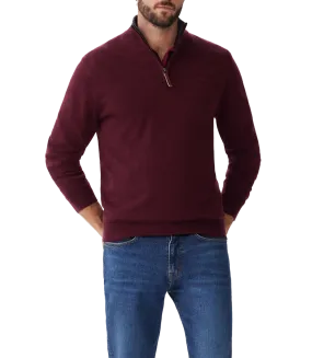 Ernest Sweater - 1/4 Zip -  Burgundy