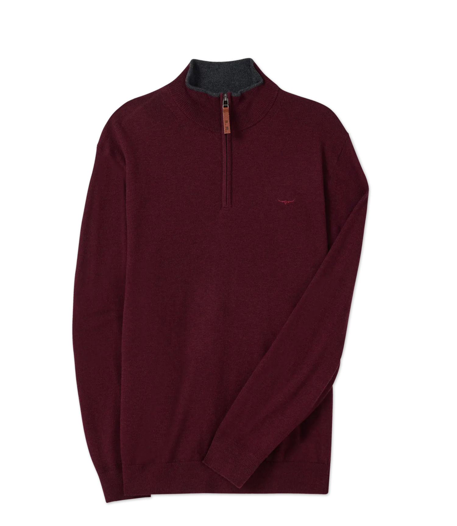 Ernest Sweater - 1/4 Zip -  Burgundy