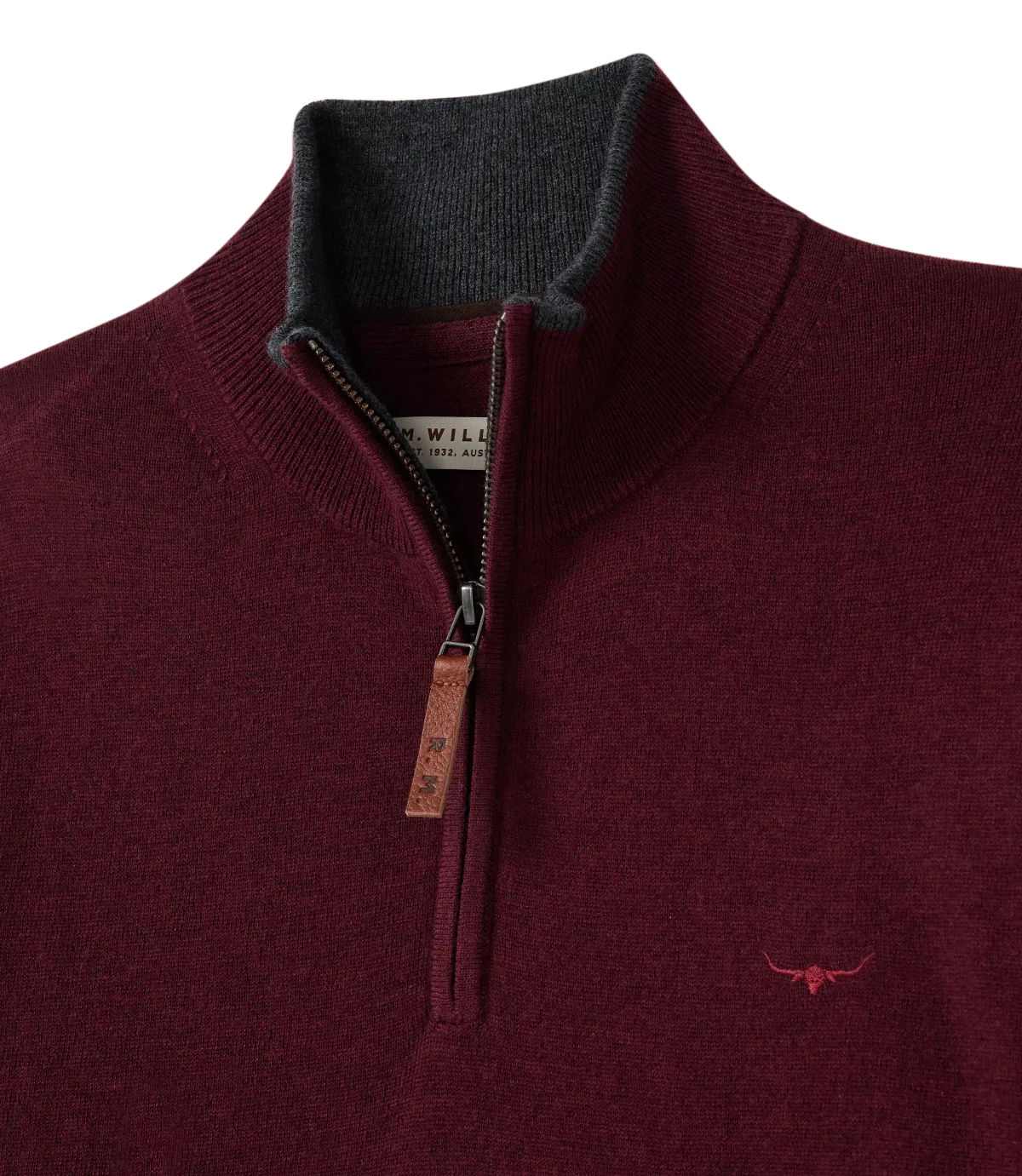 Ernest Sweater - 1/4 Zip -  Burgundy