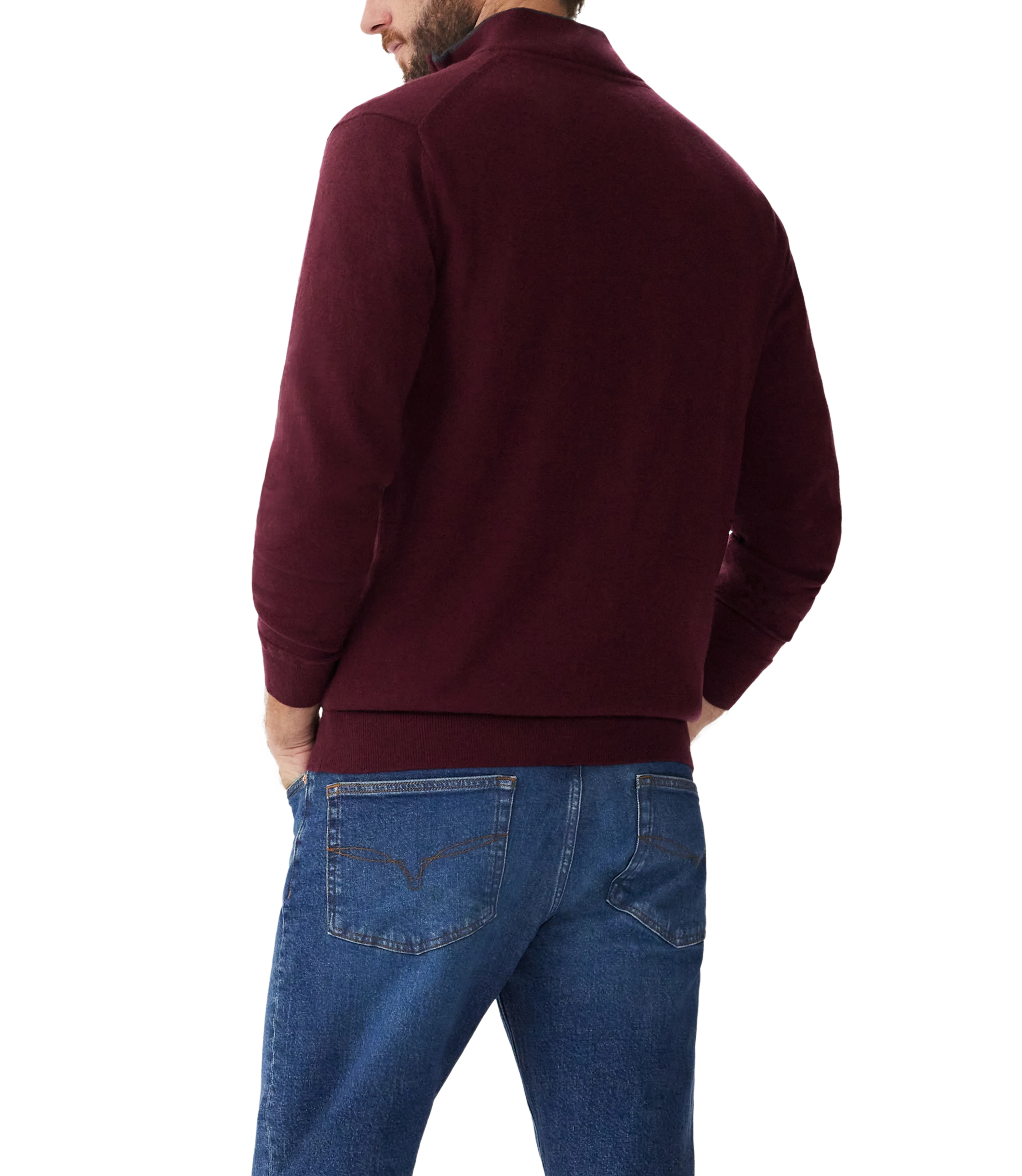 Ernest Sweater - 1/4 Zip -  Burgundy