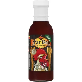 Fat Boy All Natural BBQ Sticky Stuff BBQ Sauce 12 oz Bottle Gluten Free 00078