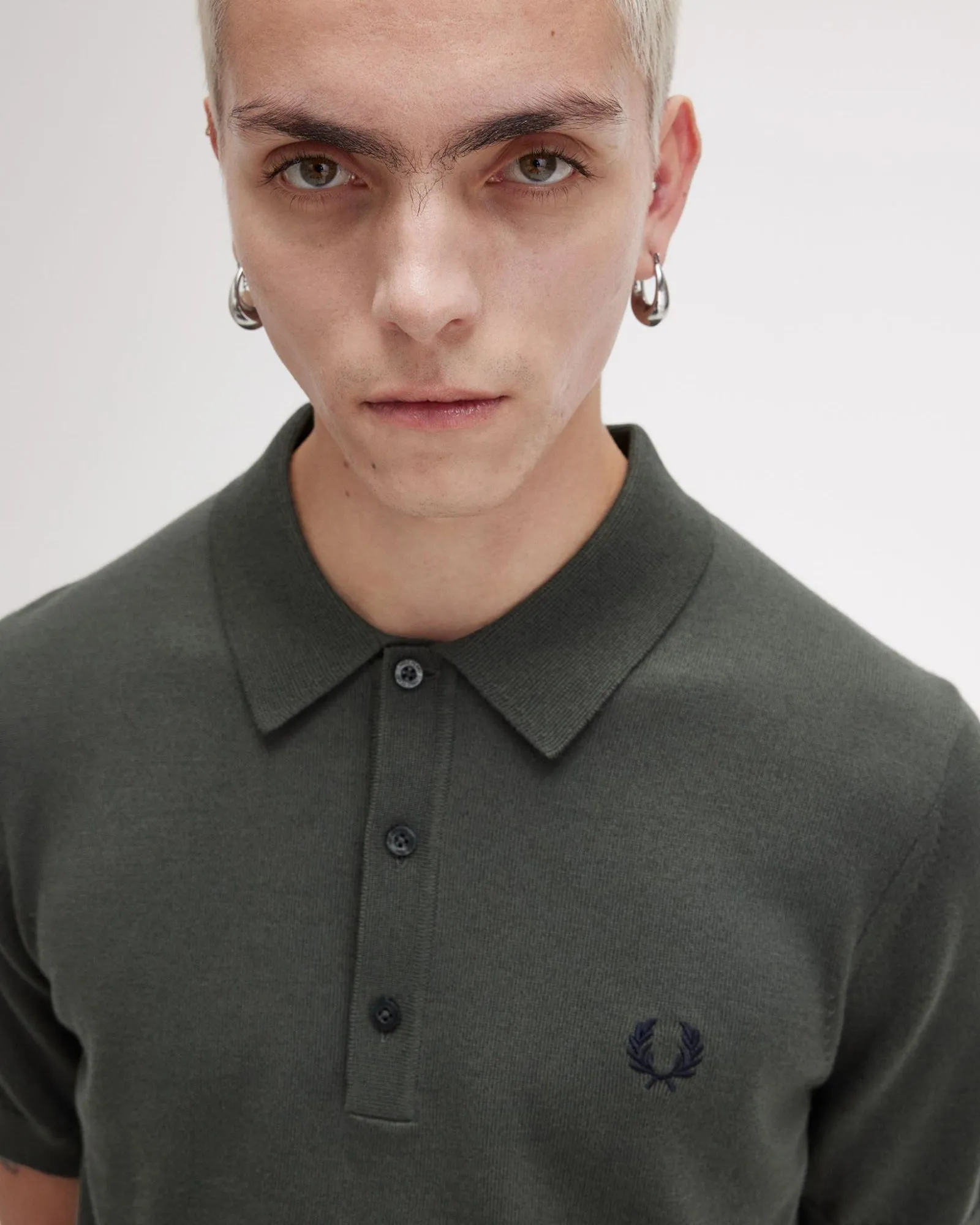 Fred Perry Classic Knitted Polo Shirt - Field Green