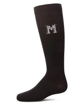 Girls' Houndstooth M Knee High Socks