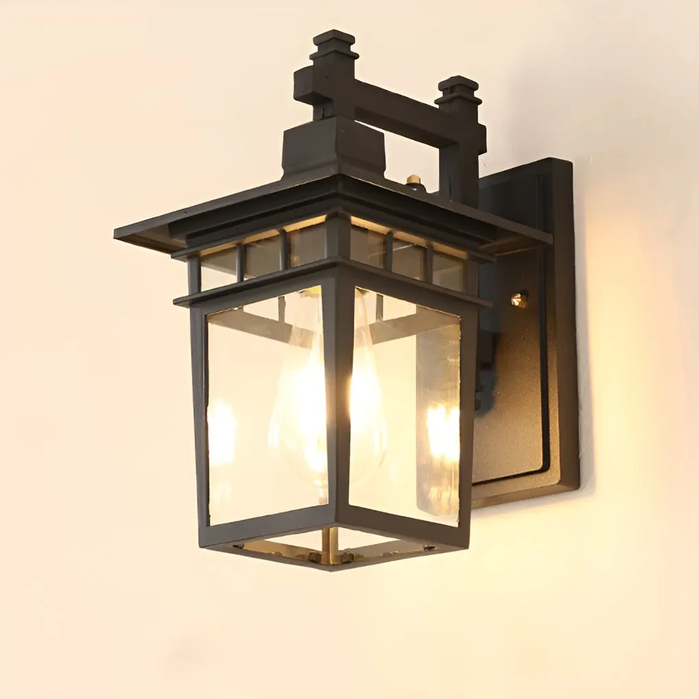 Glass LED Waterproof Retro Outdoor Wall Lamp Wall Sconce Lighting without Bulb