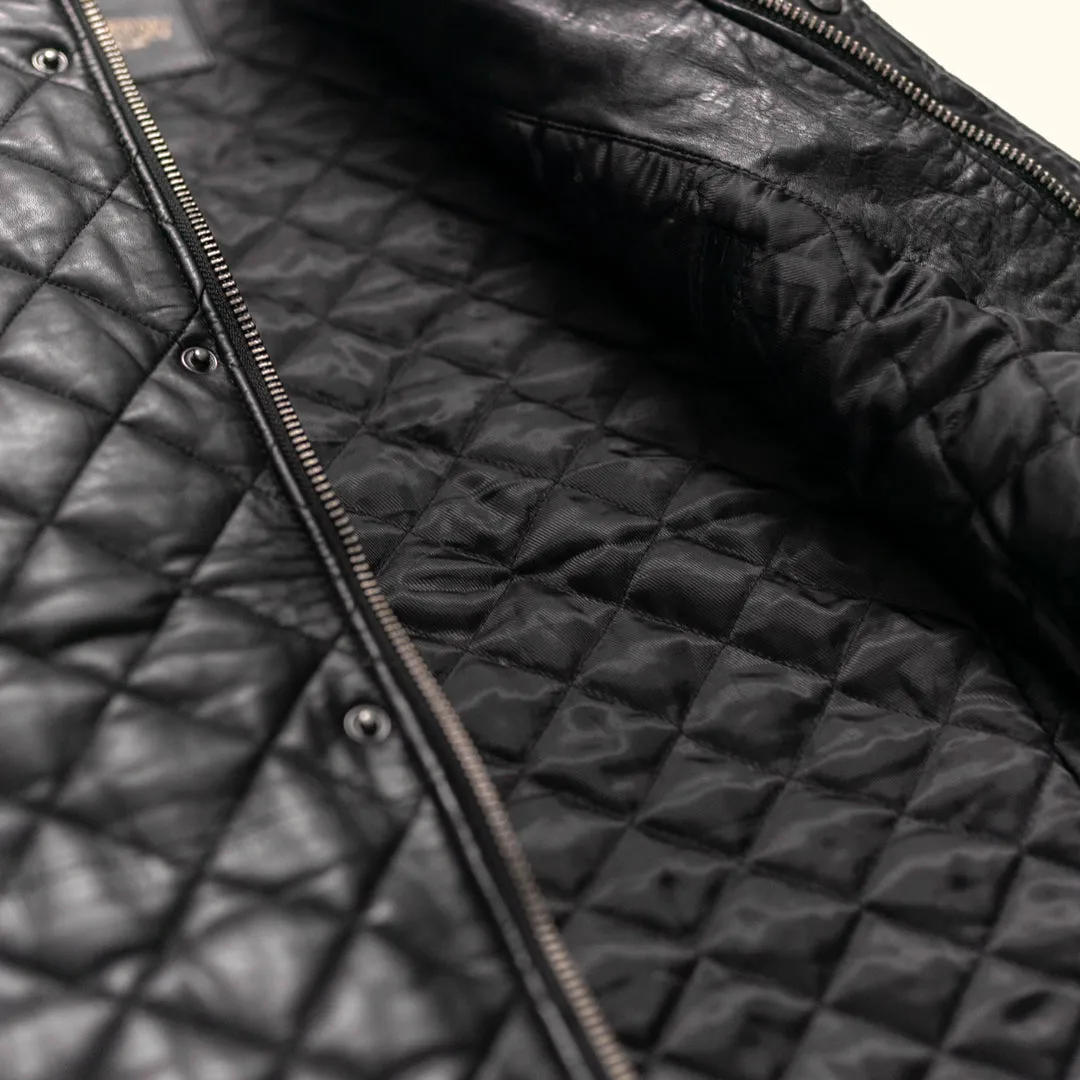 Highlands Quilted Leather Vest | Black