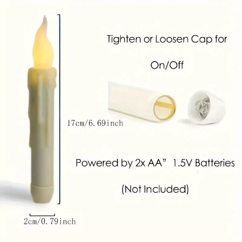 Illuminate Your Celebrations: Flameless Taper Floating Candles Set | Decoration Items |