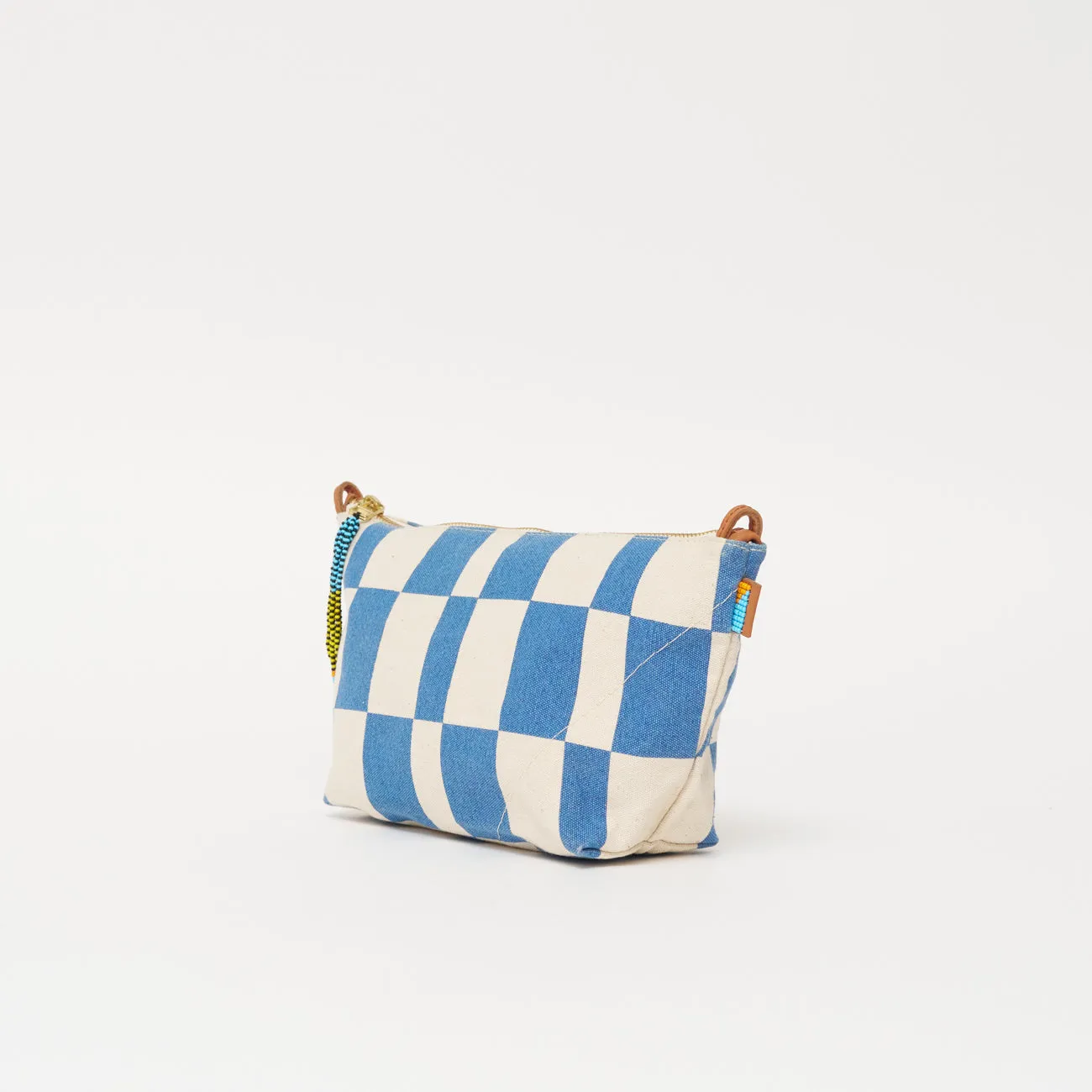 Large Convertible Pouch - Chambray Checker