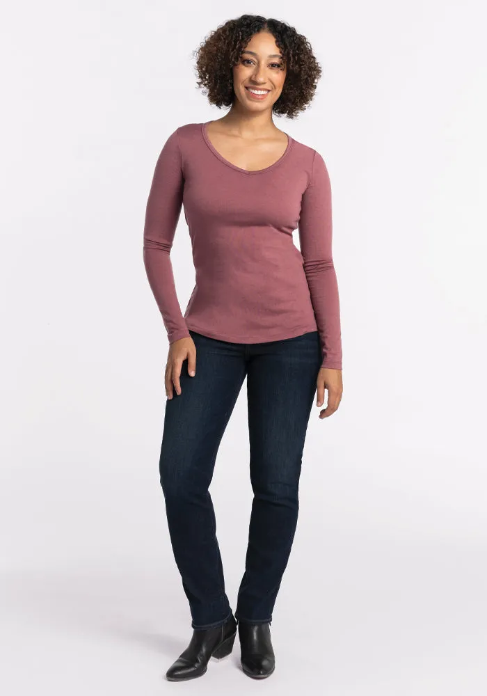 Layla V Neck Top - Wild Ginger