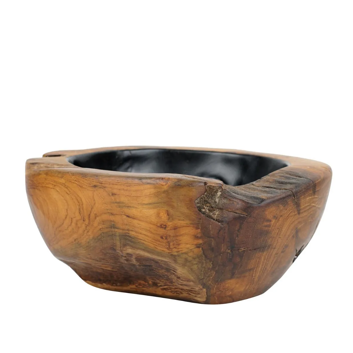 Lindsey Teak Bowl with Black Interior