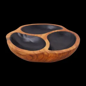 Manouche Teak Bowl with Black Interior