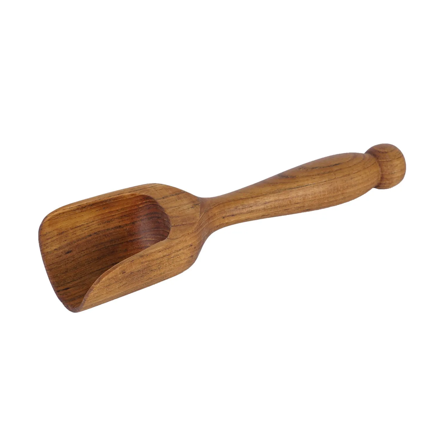 Medium Teak Lentil Scoop with Long Handle