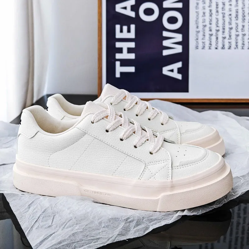 Men Minimalist Fashion Lace-up Flat Casual Shoes