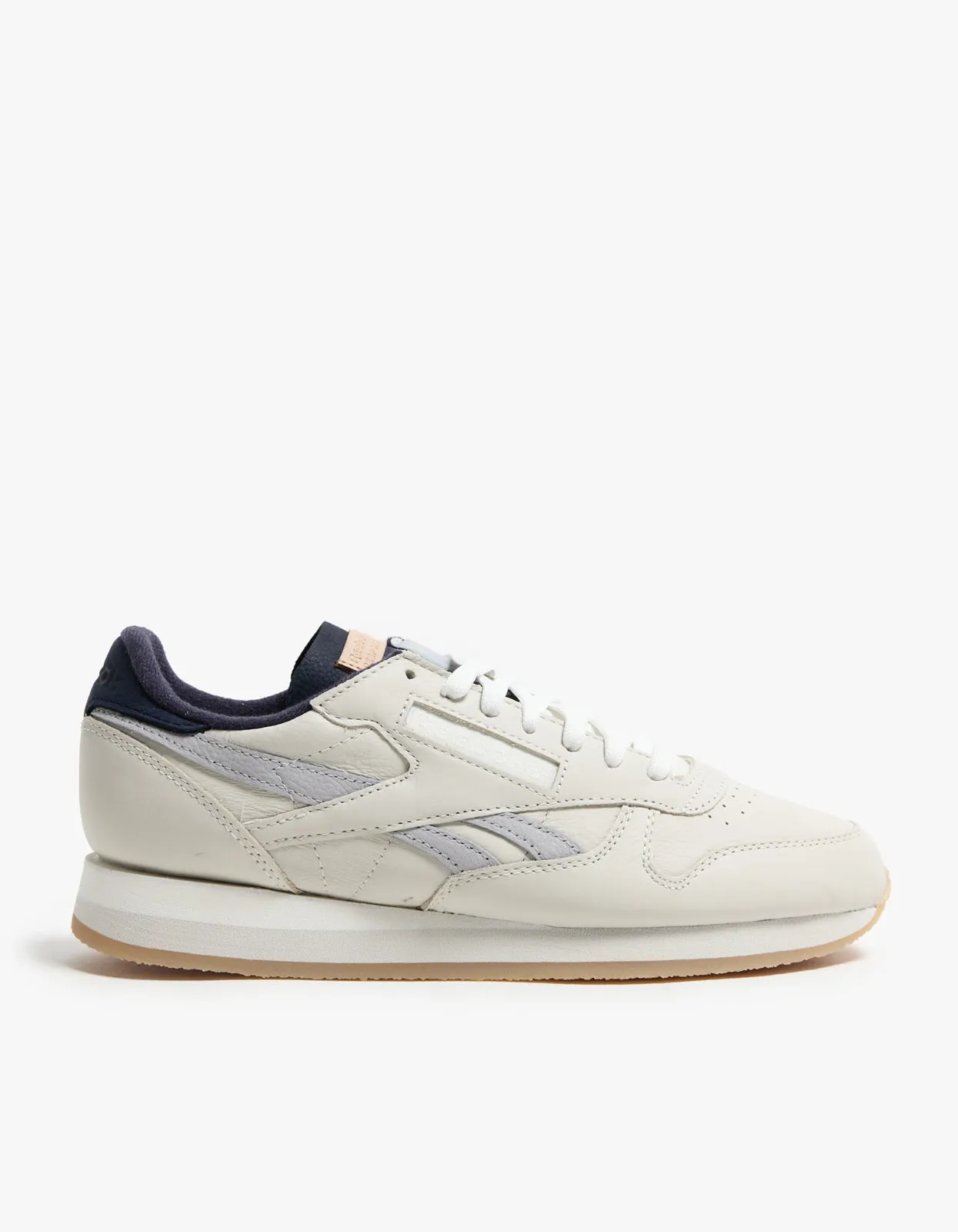 Mens Classic Leather Premium - Chalk/Vector Navy/Grey