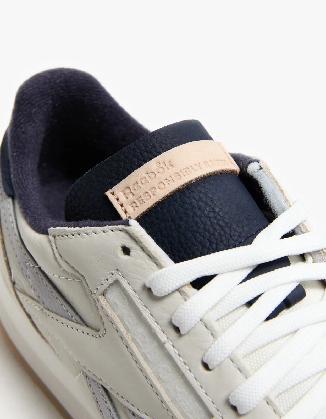 Mens Classic Leather Premium - Chalk/Vector Navy/Grey