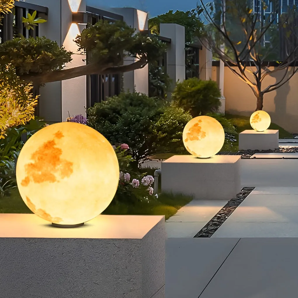 Moon Waterproof LED Modern Solar Post Caps Lights Pillar Light