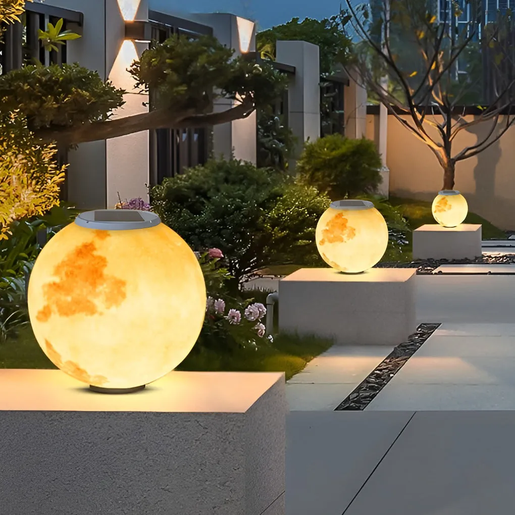 Moon Waterproof LED Modern Solar Post Caps Lights Pillar Light